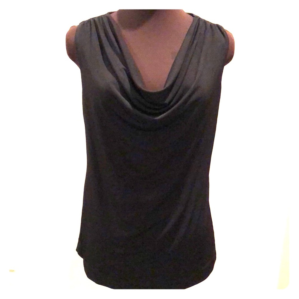Black Scoop-Neck Top